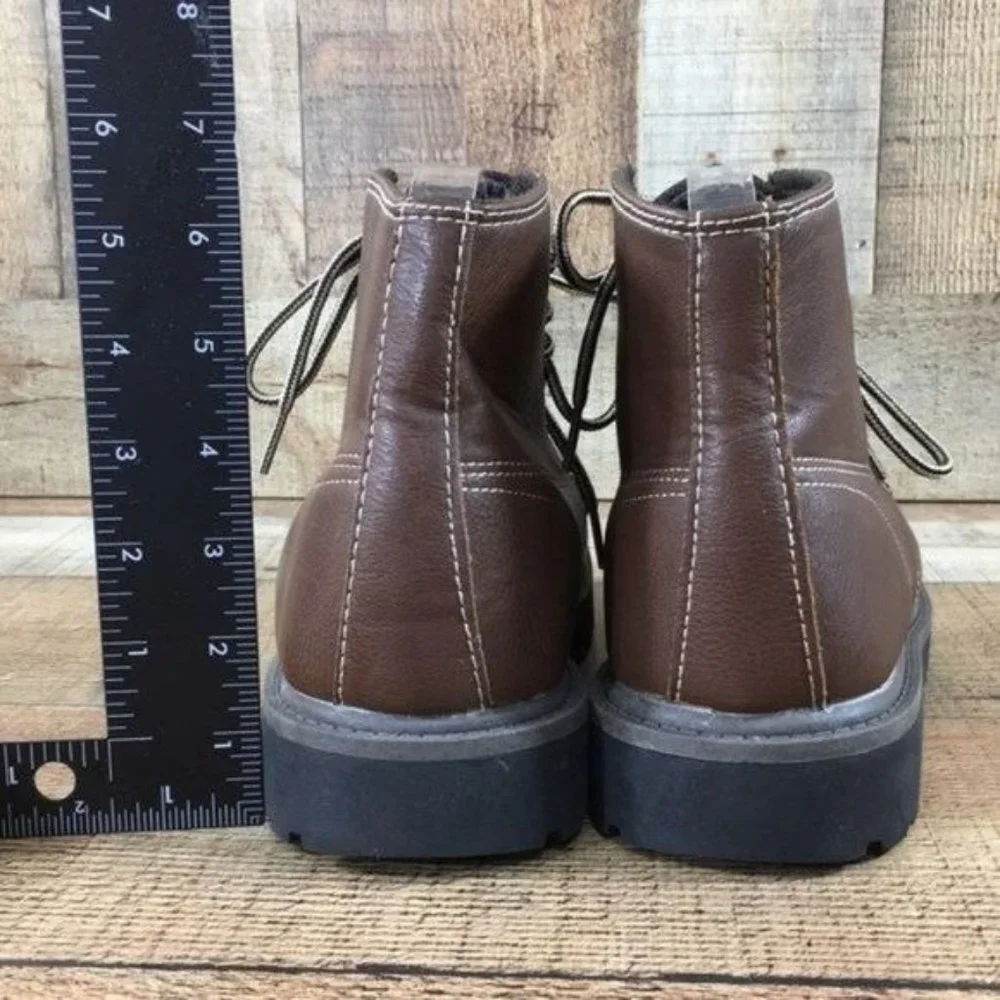 Northwest Territory Brown‎ Faux Leather Ankle Work Boots